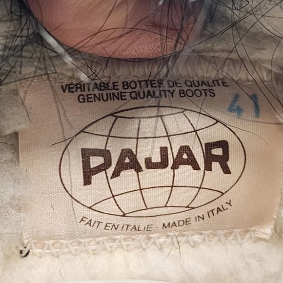 PAJAR Canada Goat Hair Scarlet Shealing Fur Winter & Rain Boots Black Size 10 - Picture 7 of 9